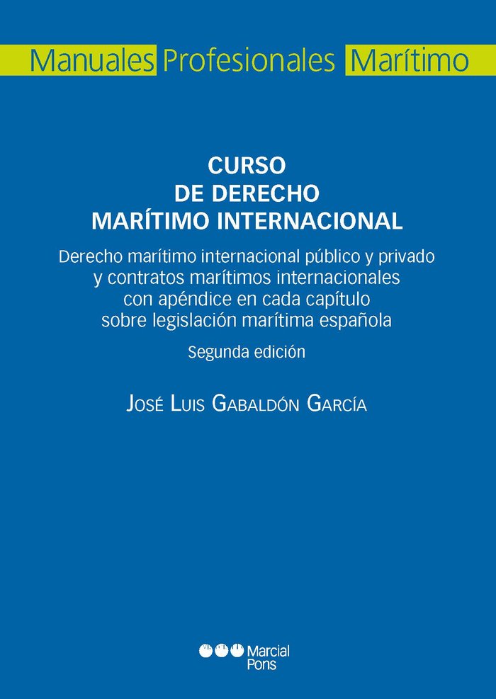 CURSO DE DERECHO MARITIMO INTERNACIONAL 2ª ED - 9788413817514 Imagen principal del producto