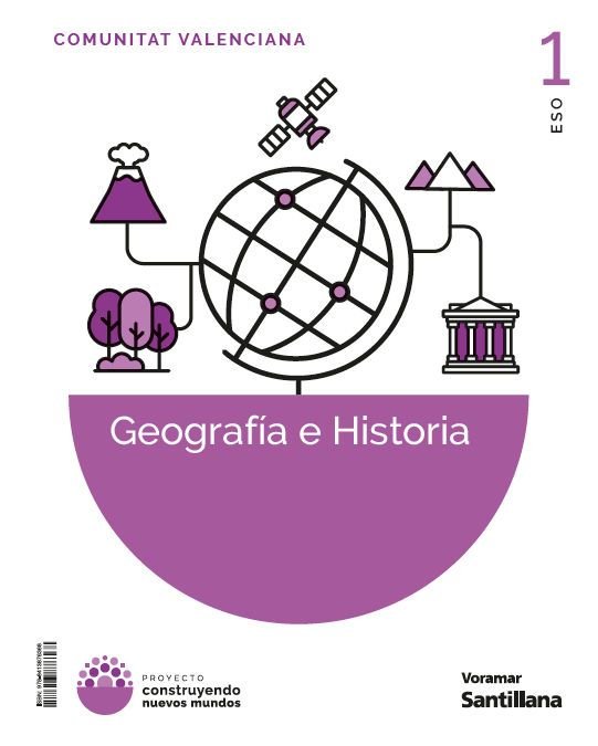 Geografía Historia 1º ESO Valencia 26 Construy, Nuevos Mundos (Voramar Santillana) - 9788413876368