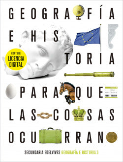 Geografía Historia 3º ESO + Lic. Dig. C.mancha 21 P (Edelvives) - 9788414034835
