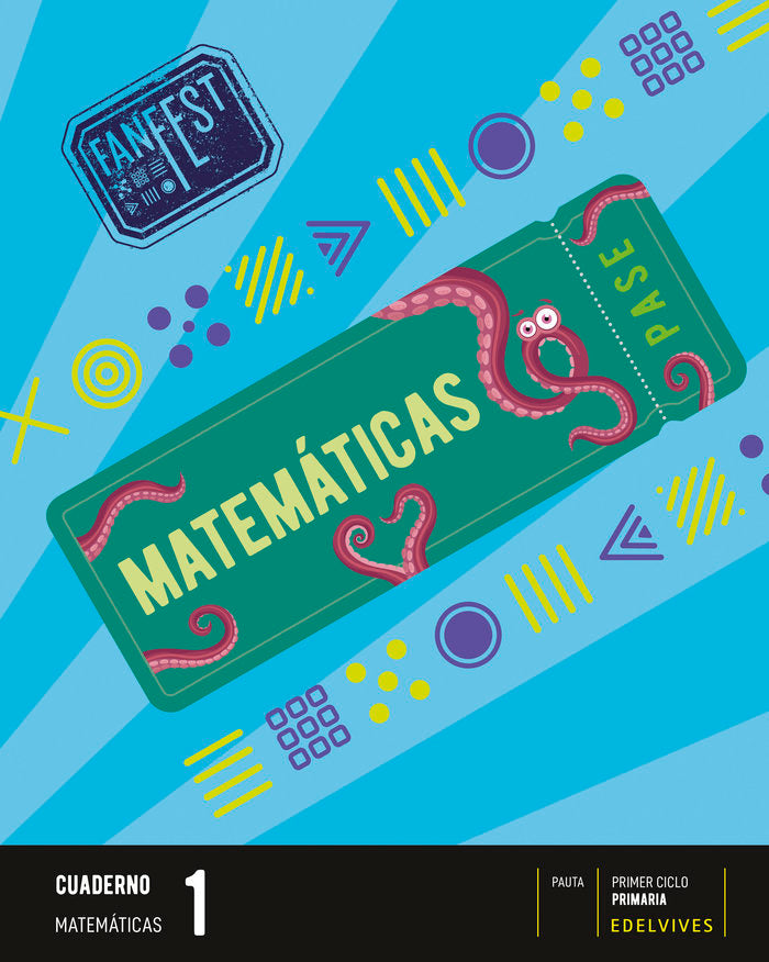 CUADERNO MATEMATICAS 1oEP PAUTA 22 FANFEST | AA,VV, | 9788414037966 (Edelvives) Imagen principal del producto