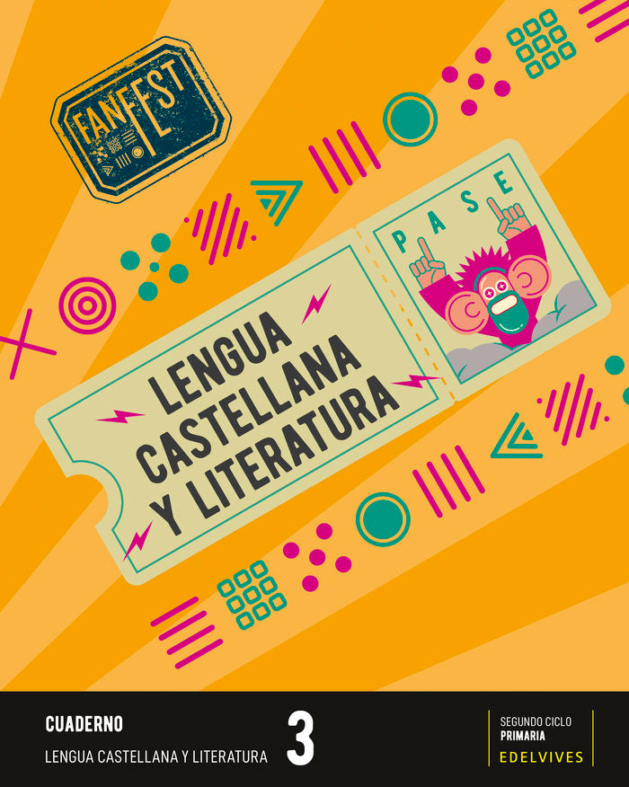 Proyecto: FanFest. Lengua castellana y Literatura 3 - Cuaderno | Área de Proyectos Educativos de Primaria Edelvives | 9788414037980 (Edelvives) Imagen principal del producto