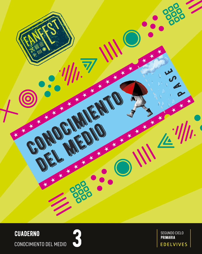 Proyecto: FanFest. Conocimiento del medio 3 - Cuaderno | Área de Proyectos Educativos de Primaria Edelvives | 9788414038000 (Edelvives) Imagen principal del producto