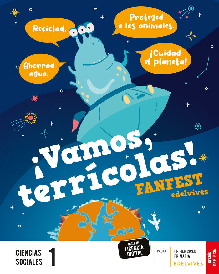 CIENCIAS SOCIALES 1oEP MURCIA 23 FANFEST | AA,VV | 9788414041963 (Edelvives)