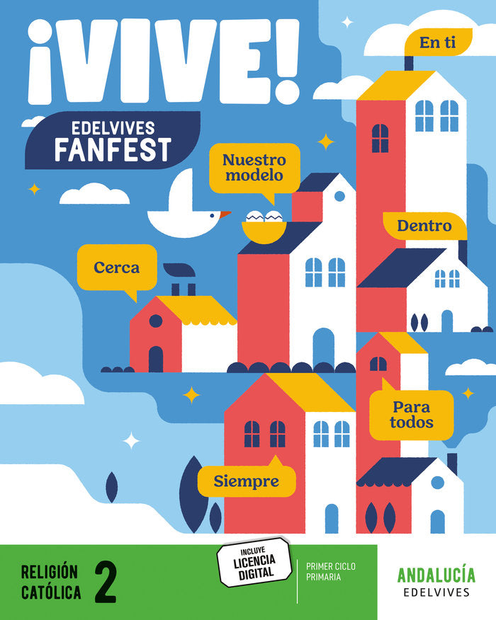 RELIGION 2º de Primaria ANDALUCIA 23 FANFEST | AA,VV | 9788414043400 (Edelvives)