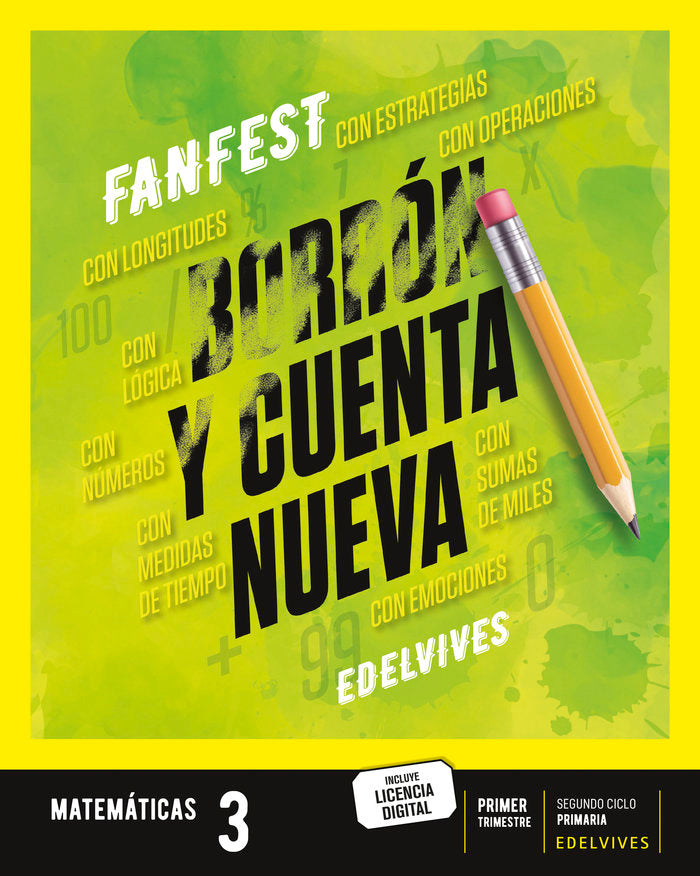 Proyecto: FanFest - Matemáticas 3. Trimestres [Castilla y León - Galicia] | Área de Proyectos Educativos de Primaria Edelvives | 9788414049983 (Edelvives)