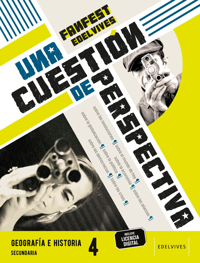 Proyecto: FanFest - Geografía e Historia 4ºESO | Área de Proyectos Educativos de Secundaria Edelvives | 9788414052877 (EDELVIVES) Imagen principal del producto