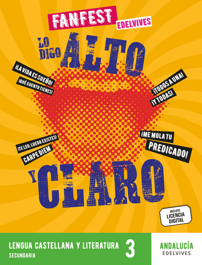Proyecto: FanFest - Lengua Castellana y Literatura 3ºESO [Andalucía] | Varios autores | 9788414056806 (EDELVIVES) Imagen principal del producto