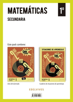 Proyecto: Fanfest - Matemáticas 1 Secundaria. Libro del Alumnado + Cuaderno (Edelvives) - 9788414071090