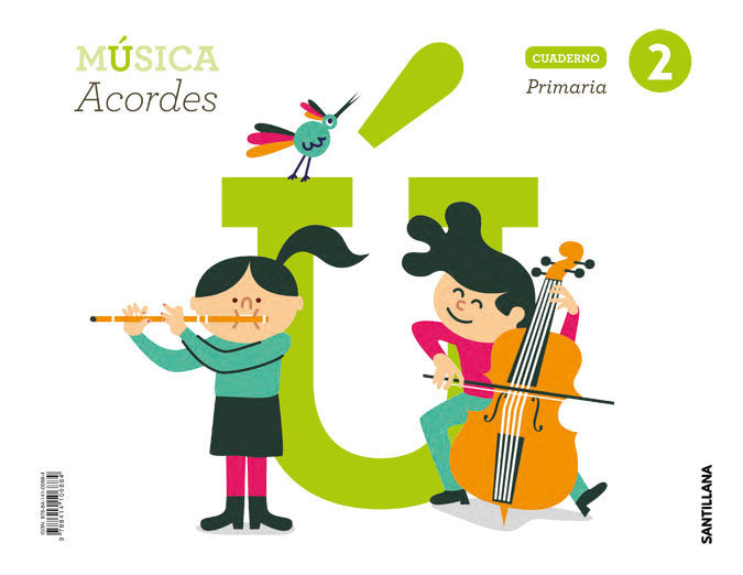 CUADERNO MUSICA 2º de Primaria ACORDES 18 | AA,VV | 9788414106884 (Santillana) Imagen principal del producto