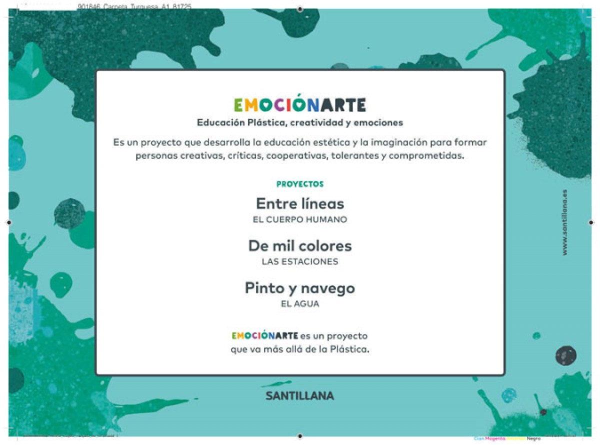 Plastica y Visual 1 Primaria Cuaderno con Ficha Emocion Turquesa Emocionarte Ed2019