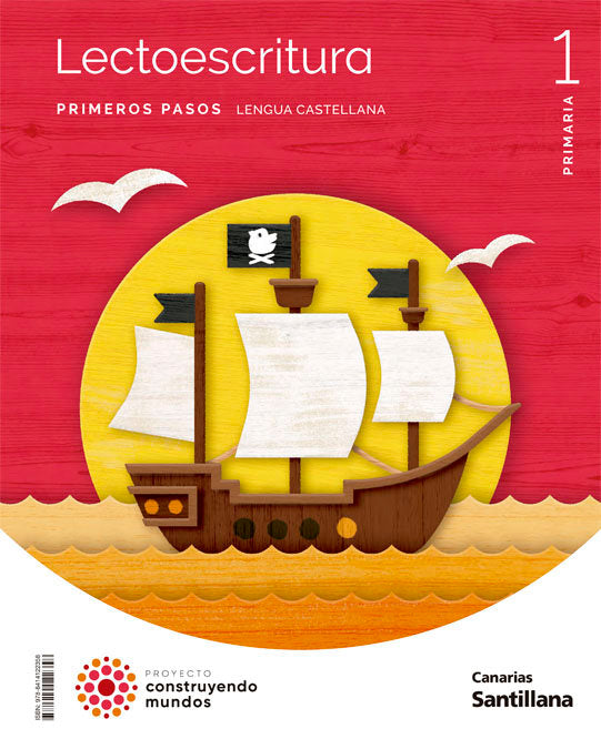 Lengua 1º EP P, Pasos Pauta Canarias 22 Construyendo Mundos (Santillana) - 9788414122358