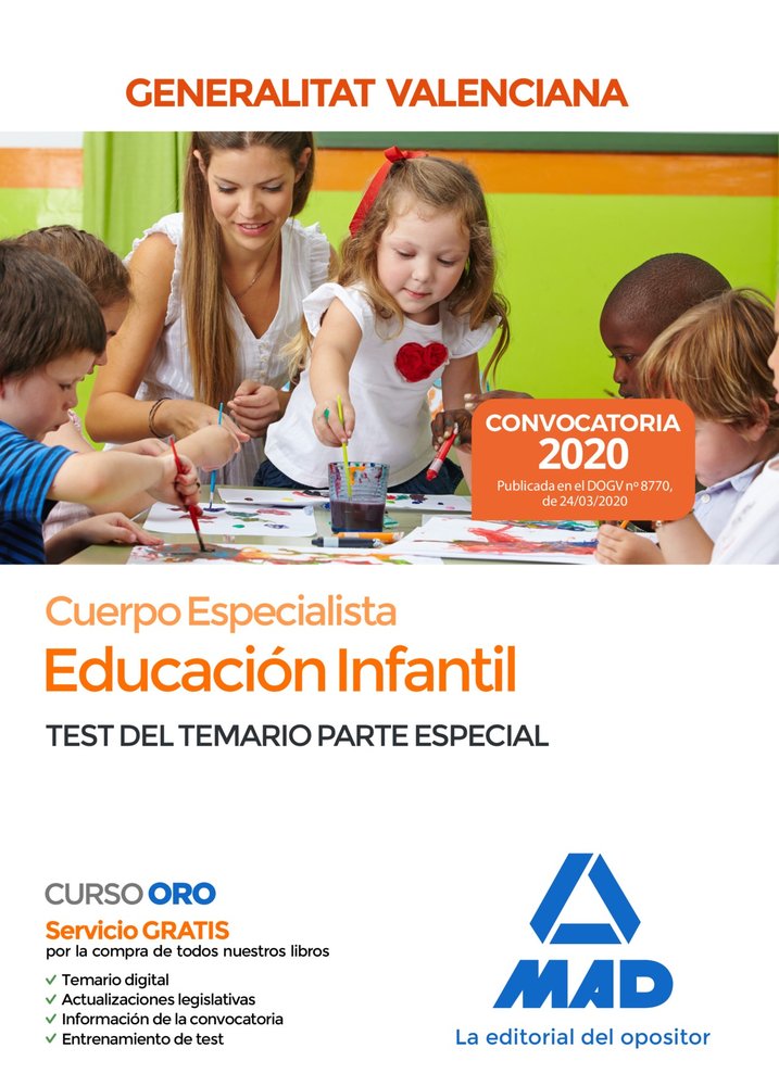 CUERPO ESPECIALISTA EDUCACION INFANTIL VALENCIA TEST | AA,VV | MAD | 9788414233542 Imagen principal del producto