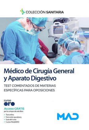 MEDICO DE CIRUGIA GENERAL Y APARATO DIGESTIVO TEST COMENTAD - 9788414250006 Imagen principal del producto