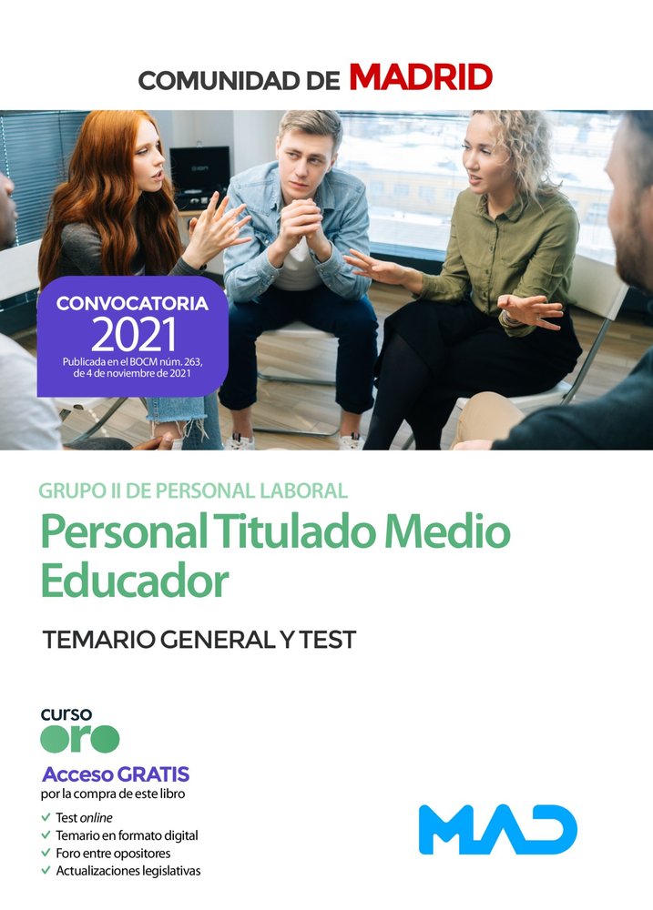 PERSONAL TITULADO MEDIO EDUCADOR MADRID | 7 EDITORES/GARCIA FERNANDEZ, ELENA/SOUTO | MAD | 9788414250747 Imagen principal del producto