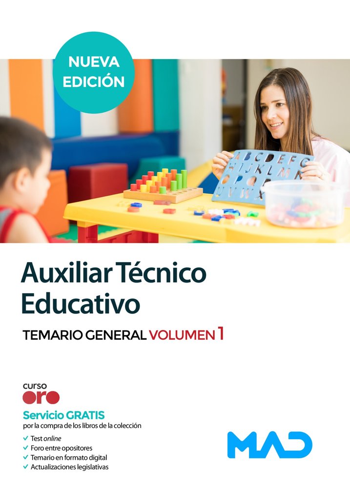 AUXILIAR TECNICO EDUCATIVO TEMARIO GENERAL VOLUMEN 1 | CLAVIJO GAMERO, ROCIO/FERNANDEZ GONZALEZ | MAD | 9788414259603 Imagen principal del producto