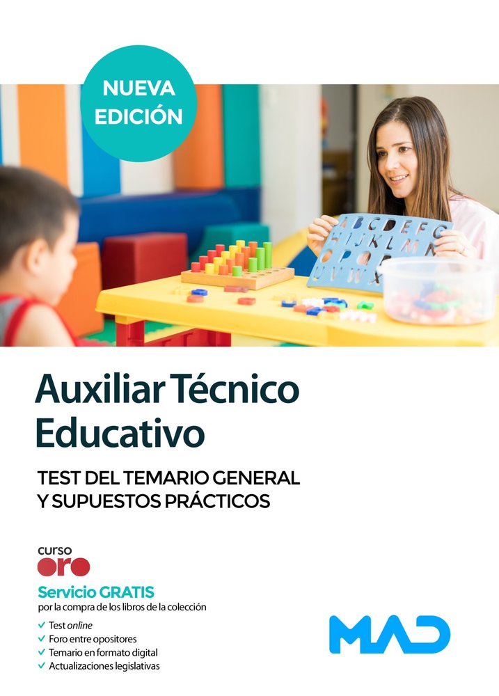 AUXILIAR TECNICO EDUCATIVO TEST TEMARIO GENERAL Y SUPU | CLAVIJO GAMERO, ROCIO/FERNANDEZ GONZALEZ | MAD | 9788414260357 Imagen principal del producto