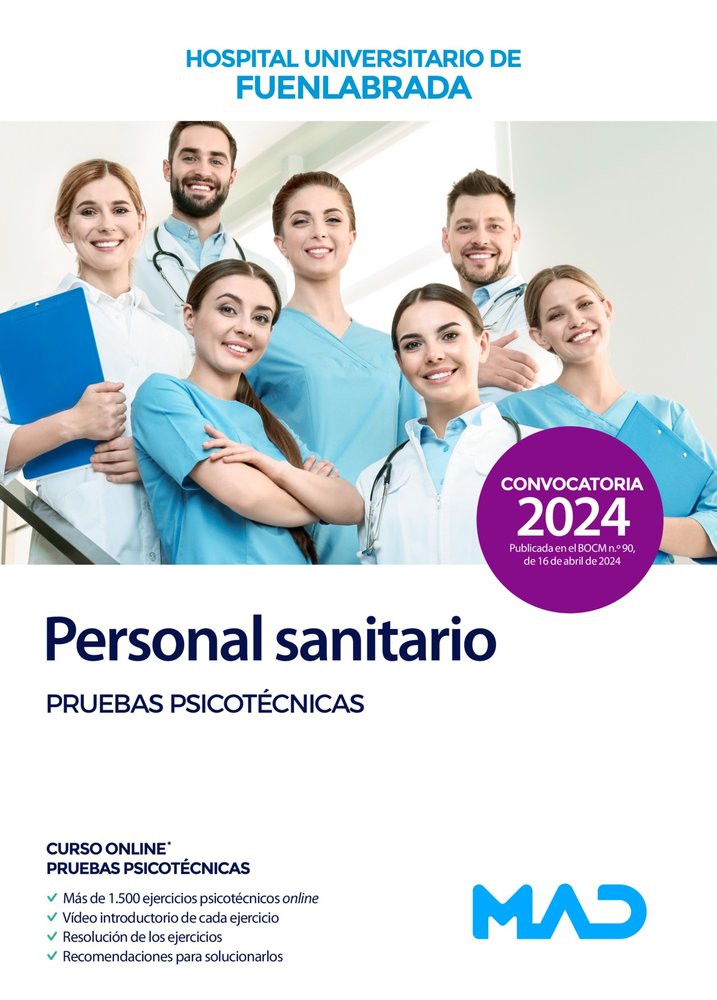 PRUEBAS PSICOTECNICAS PARA PERSONAL SANITARIO HOSPITAL FUEN | AA,VV | MAD | 9788414282175 Imagen principal del producto