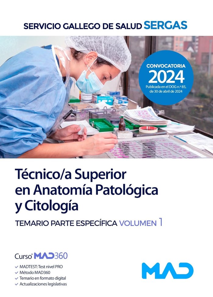 PARTE ESPECIFICA TECNICOA SUPERIOR ANATOMIA TEMARIO 1 GALI - 9788414282243 Imagen principal del producto