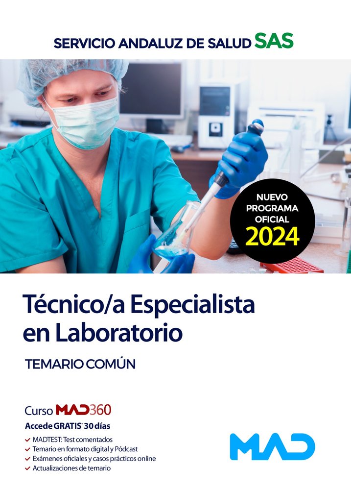 TECNICO/A ESPECIALISTA LABORATORIO TEMARIO COMUN SERVICIO A | AA,VV | MAD | 9788414287583 Imagen principal del producto