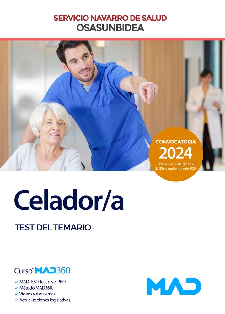 CELADOR/A TEST TEMARIO SERVICIO NAVARRO SALUD OSASUNBIDEA | AA,VV | MAD | 9788414288320 Imagen principal del producto