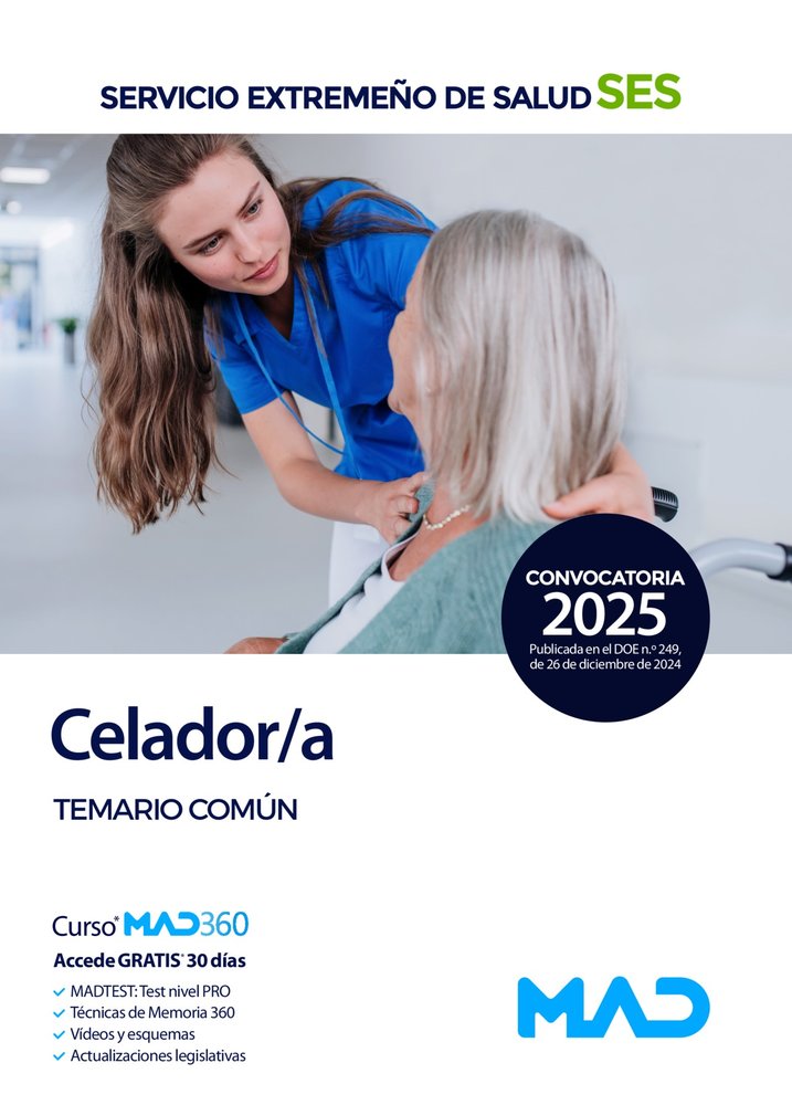 CELADOR/A TEMARIO COMUN SERVICIO EXTREMEÑO DE SALUD | AA,VV | MAD | 9788414291474 Imagen principal del producto