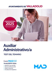 AUXILIAR ADMINISTRATIVO/A TEST TEMARIO AYUNTAMIENTO VALLADO | AA,VV | MAD | 9788414294536