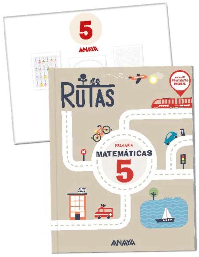 Matemáticas 5. RUTAS. (Incluye material manipulativo) | Varios autores | 9788414314739 (Anaya Texto)