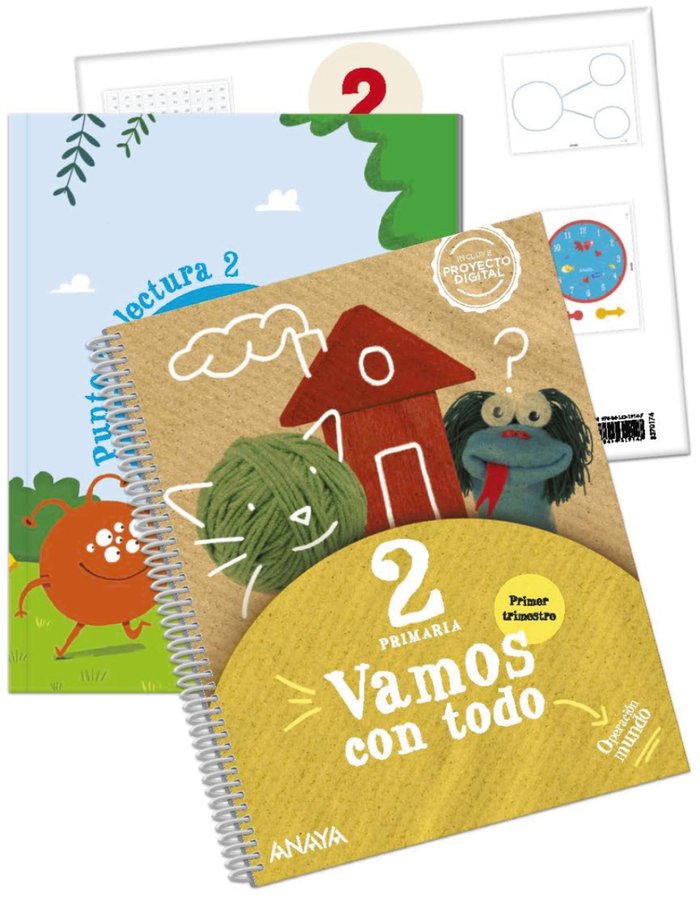 VAMOS CON TODO 2º de Primaria 1oTRIM ANDALUCIA +PUNTO DE LECTURA 23 | AA,VV | 9788414320228 (Anaya Texto)