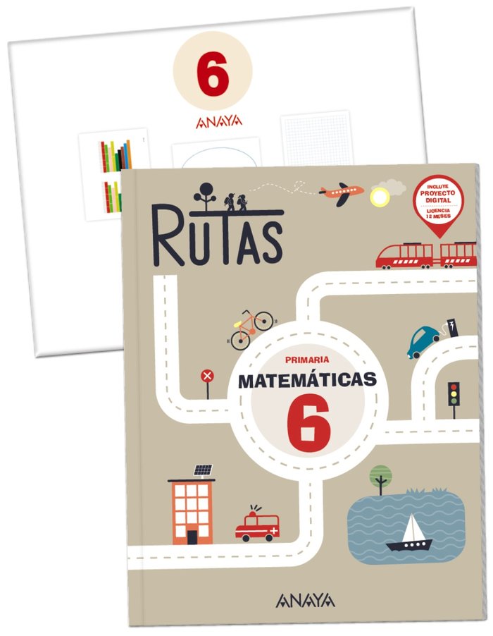 Matemáticas 6. RUTAS. (Incluye material manipulativo) | Varios autores | 9788414322413 (Anaya Texto) Imagen principal del producto