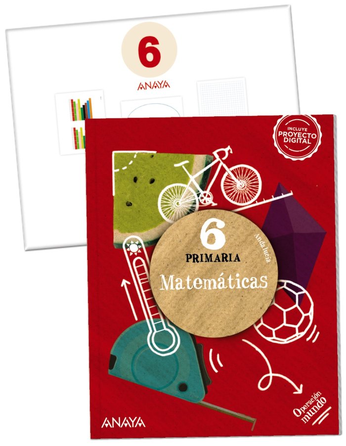 Matemáticas 6. (Incluye material manipulativo) | Varios autores | 9788414322444 (Anaya Texto) Imagen principal del producto