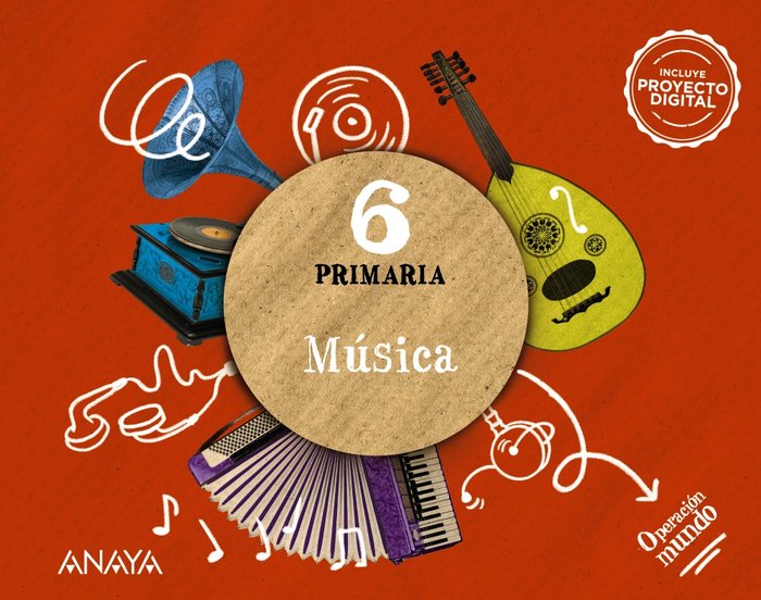 Música 6 | Varios autores | 9788414324011 (Anaya Texto) Imagen principal del producto