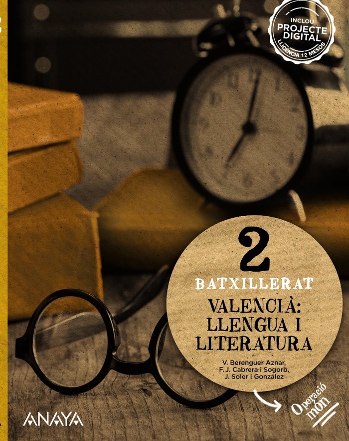 ✅ LLENGUA I LITERATURA 2ºBACH VALENCIA OPERAC,MUNDO 23 I BERENGUER AZNAR, VICENT/CABRERA I SOGORB I BARCANOVA EDITORIAL (CATALUÑA) I 9788414329498 Imagen principal del producto