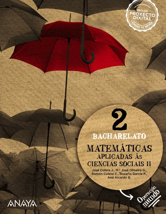 ✅ MATEMATICAS APL,CIENCIAS SOCIAIS II 2ºBACH GALICIA 23 - 9788414329719