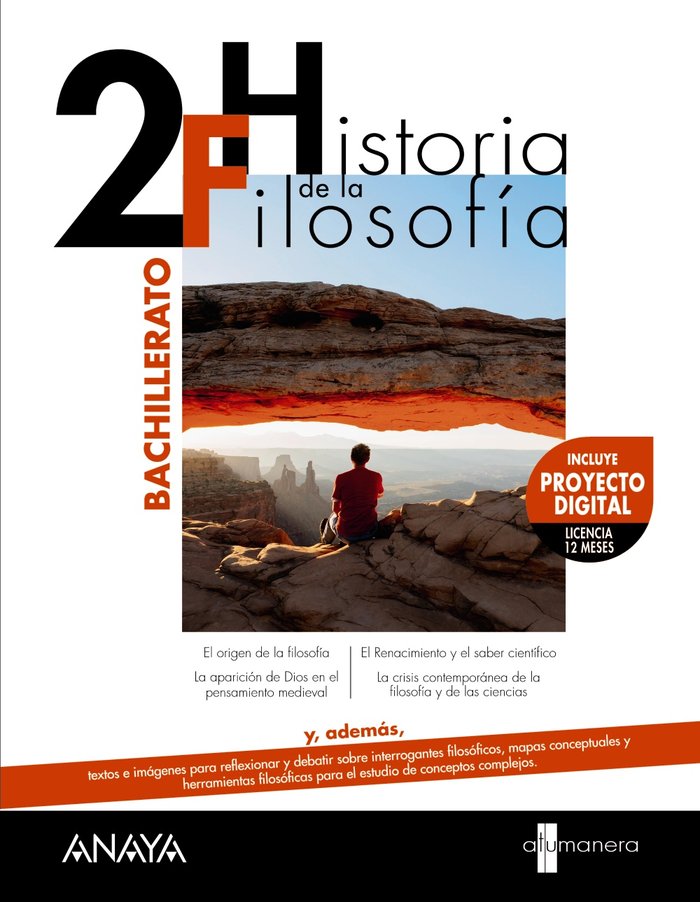 ✅ HISTORIA DE LA FILOSOFIA 2ºBACH A TU MANERA 23 I CORCHO ORRIT, ROGER/GONZALEZ PRADA, ROSA I ANAYA TEXTO I 9788414330098 Imagen principal del producto