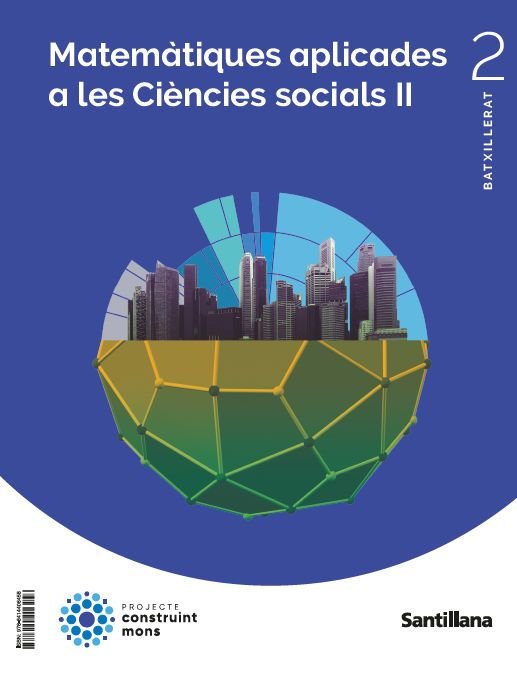 ✅ MATEMATICAS APLIC, 2ºBACH MEDITERRANEO CATALAN 23 CONS,MUND I AA,VV I SANTILLANA I 9788414406458 Imagen principal del producto