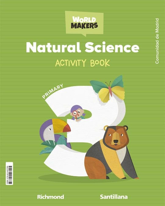NATURA SCIENCE MADRID 3 PRIMARY ACTIVITY BOOK WORLD MAKERS | Varios autores | 9788414407295 (Santillana) Imagen principal del producto