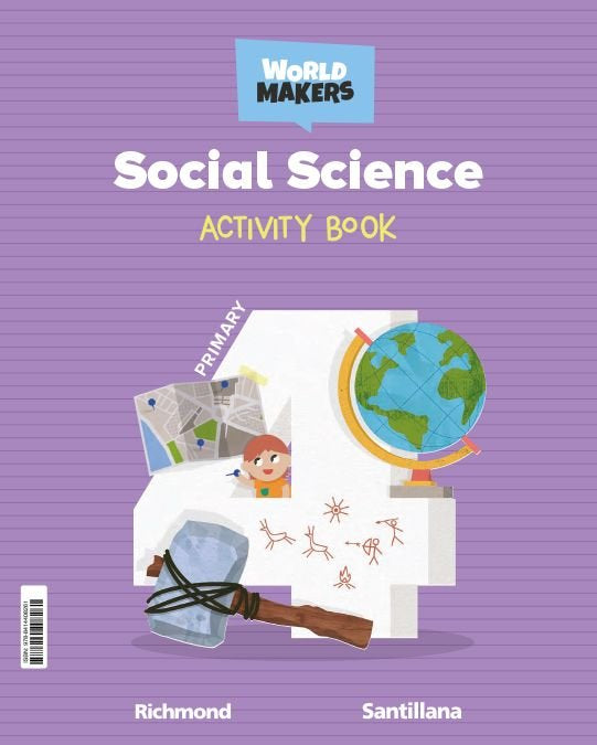 SOCIAL SCIENCE 4 PRIMARY ACTIVITY BOOK WORLD MAKERS | Varios autores | 9788414408261 (Santillana) Imagen principal del producto