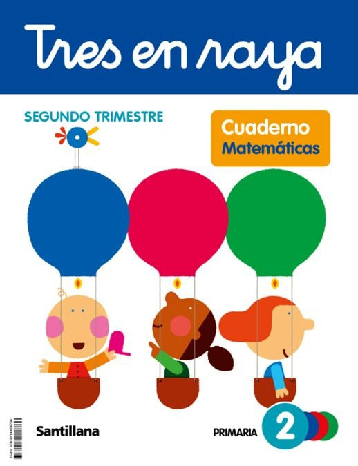 MATEMATICAS CUADERNO 2 2º de Primaria 23 TRES EN RAYA | AA,VV | 9788414408766 (Santillana)