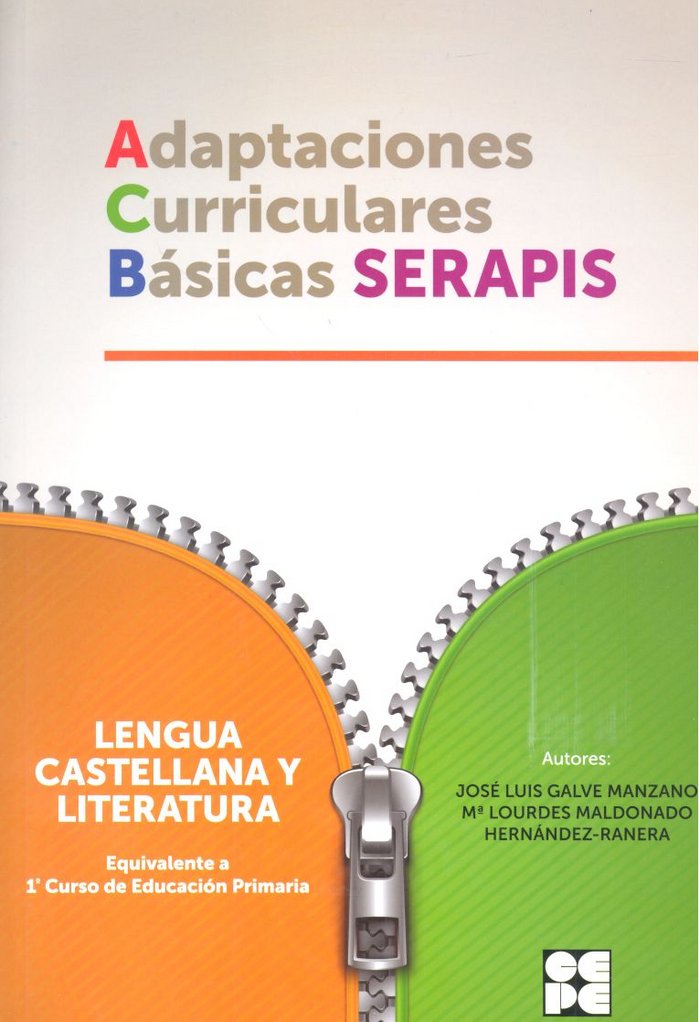 LENGUA 1P - ADAPTACIONES CURRICULARES BÁSICAS SERAPIS I Galve Manzano, José Luis;Maldonado Hernández-Ranera, Mª L. I Ciencias de la Educación Preescolar y Especial I 9788416941209 Imagen principal del producto