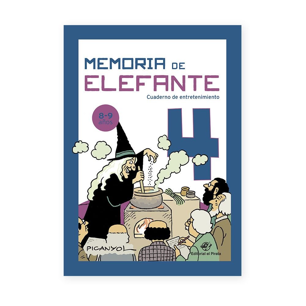 Memoria de Elefante 4: Cuaderno de Entretenimiento: Juegos para Niños de 8 y 9 Años: Cuarto de Primaria: Cuadernillo de Actividades Imagen principal del producto