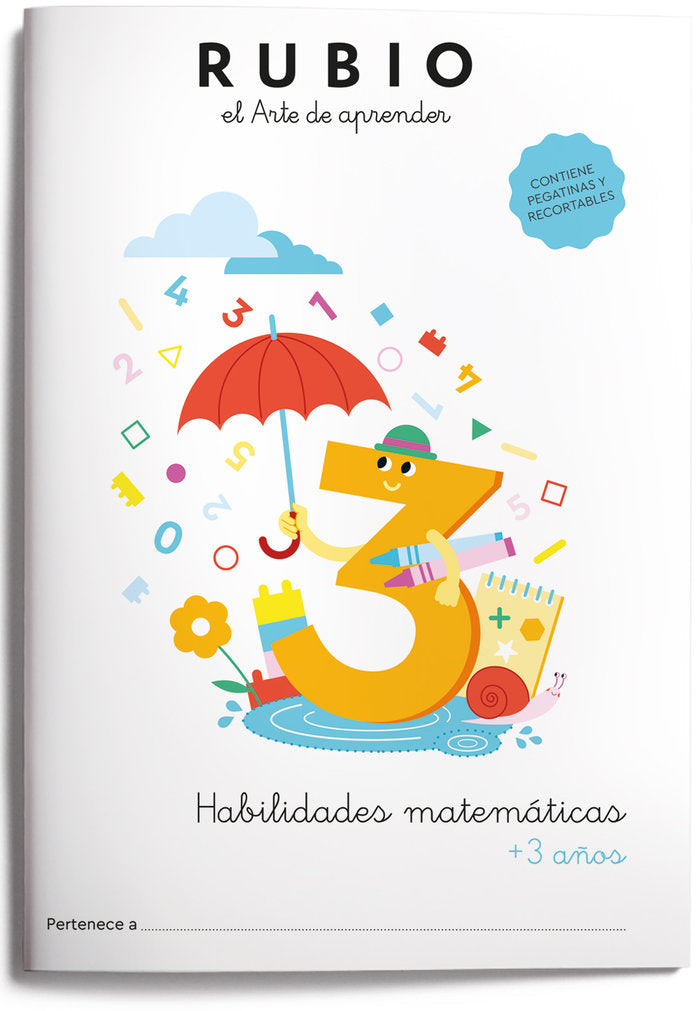 HABILIDADES MATEMATICAS 3 AÑOS RUBIO - 9788417427733 Imagen principal del producto