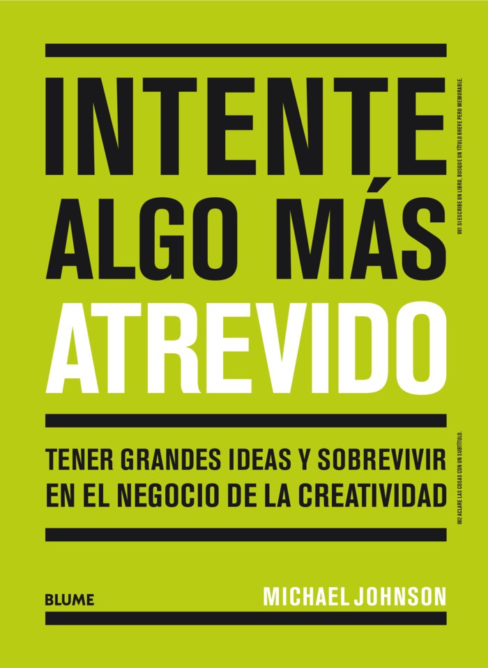INTENTE ALGO MÁS ATREVIDO I Johnson, Michael I BLUME (Naturart) I 9788417492892 Imagen principal del producto