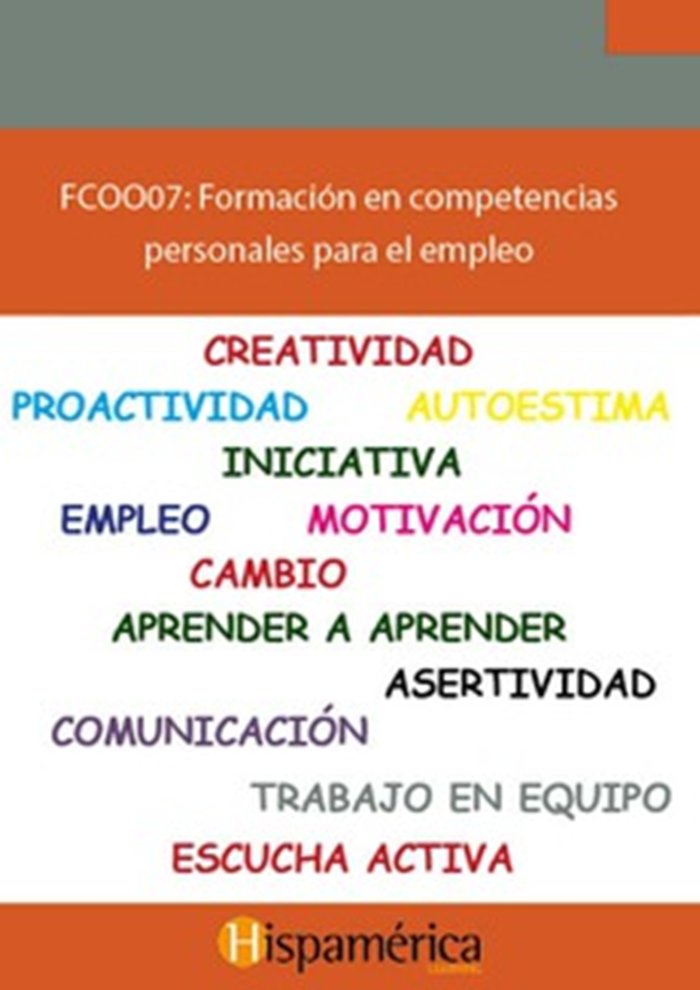 COMPETENCIAS PERSONALES PARA EL EMPLEO FCOO07 | AA,VV | HISPAMERICA BOOKS | 9788417958510 Imagen principal del producto