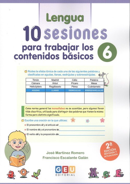 10 SESIONES PARA TRABAJAR CONTENIDOS BASICOS 6 | AA,VV | GEU | 9788418137358