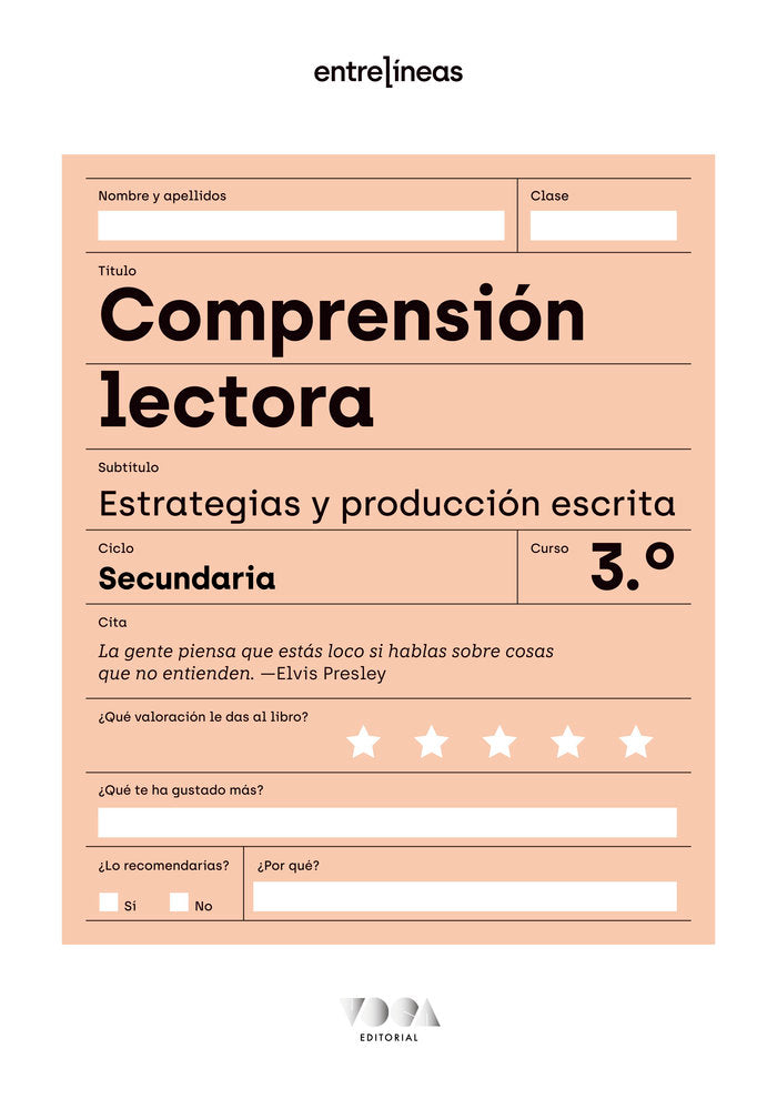 Entrelíneas 3. Comprensión lectora, estrategias y producción escrita | Varios autores | 9788418353642 (VOCA EDITORIAL) Imagen principal del producto