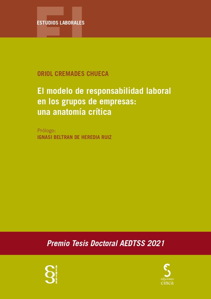 EL MODELO DE RESPONSABILIDAD LABORAL EN LOS GRUPOS DE EMPRE - 9788418433146