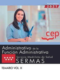 Administrativo de la Función Administrativa. Servicio Madrileño de Salud (SERMAS). Temario Vol. II Imagen principal del producto