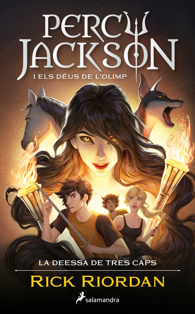 PERCY JACKSON I LA DEESSA DE TRES CAPS | Rick Riordan | 9788419275615 (Salamandra)