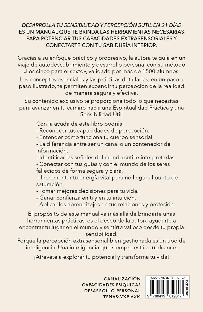 DESARROLLA TU SENSIBILIDAD Y PERCEPCION SUTIL EN 21 DIAS - 9788419619617