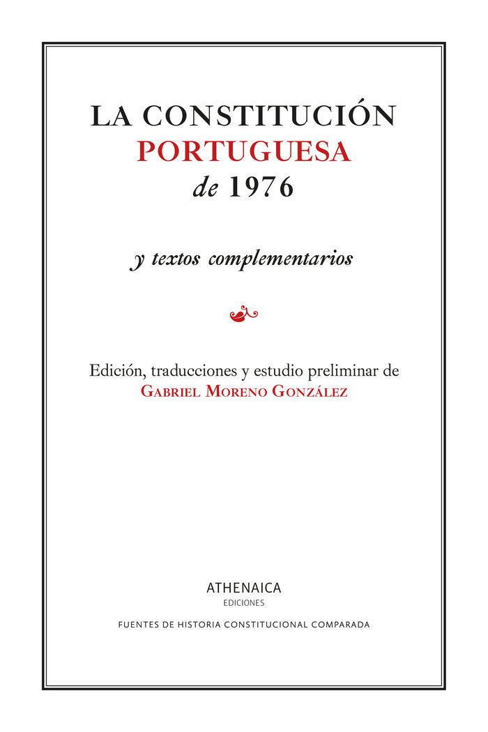 LA CONSTITUCION PORTUGUESA DE 1976 - 9788419874269 Imagen principal del producto